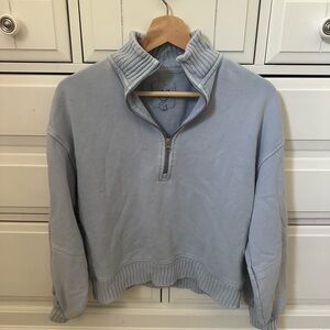 Aerie Women’s Sky Blue Zip-Up Sweater